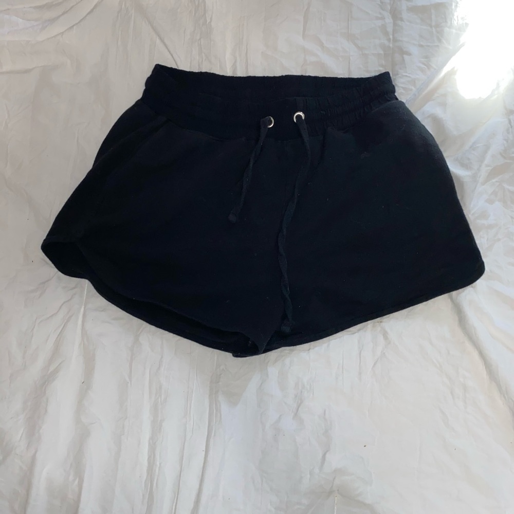 Black booty shorts